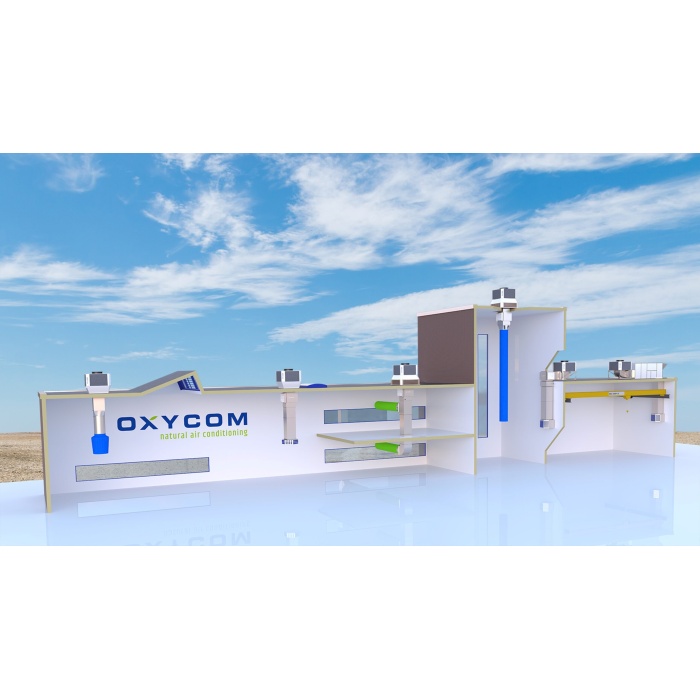 Climatizador Evaporativo profesional TECNA OXYCOM INTRCOOLL PLUS, enfriamiento directo / indirecto o de doble etapa-TEEVAOXY02_06
