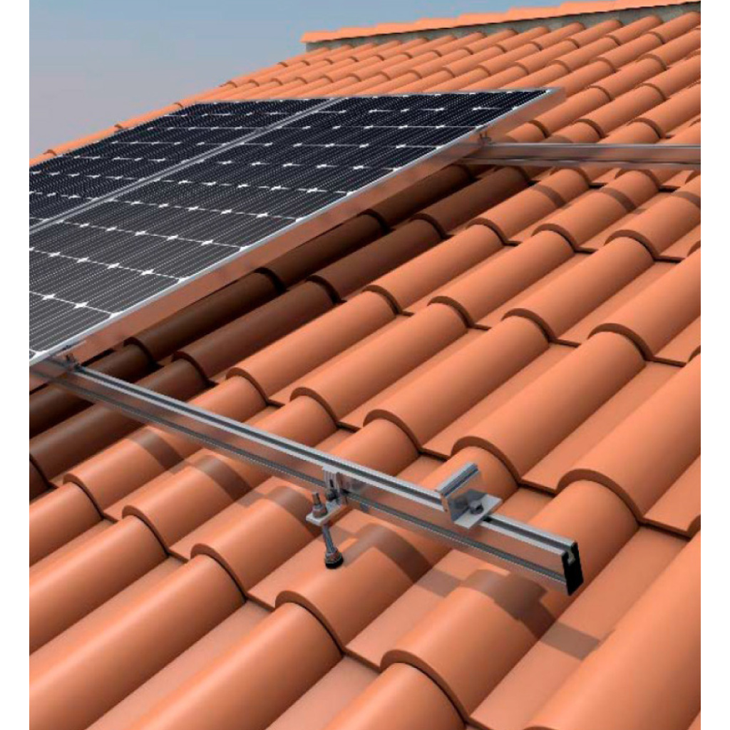 Estructura para módulos solares TECHO VERTICAL C/ TORNILLO-SOENETEC01_01