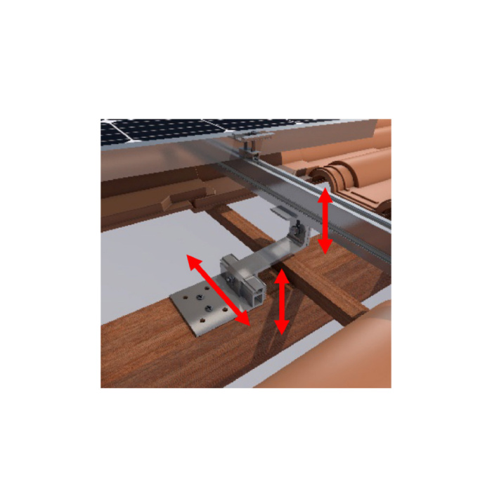 Estructura para módulos solares TECHO VERTICAL C/ GANCHO AJUSTABLE-SOENETEC02_02