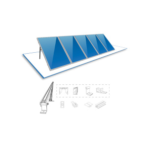 Estructura para módulos solares TERRAZA VERTICAL S/ TORNILLO-SOENETER01_01