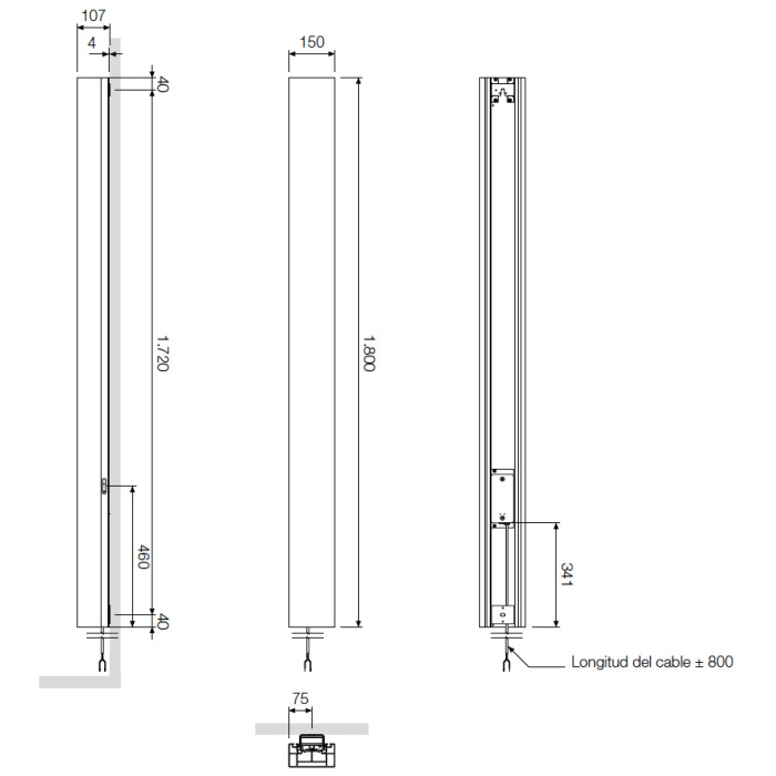 Radiadores eléctricos, VASCO BEAMS MONO ELÉCTRICO DRY-TERADBEE01_04