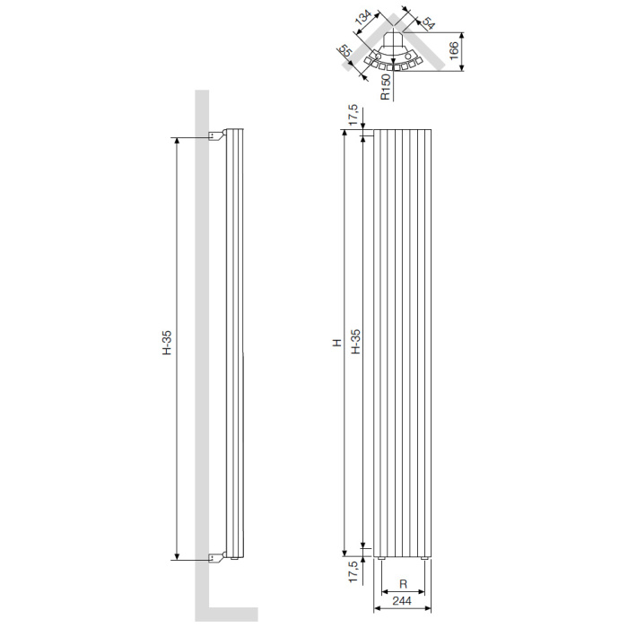 Radiadores multiline, VASCO CARRE QUARTER-ROUND CR-A-TERADCAR04_04