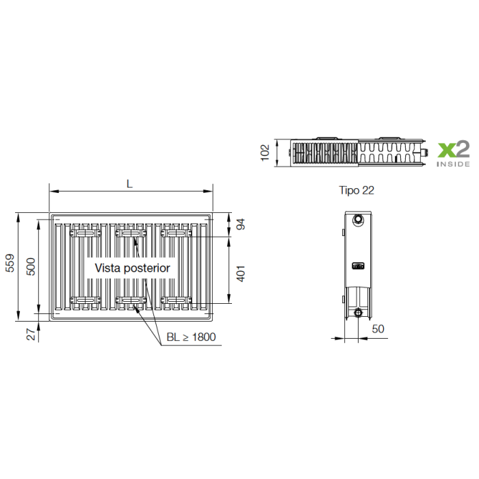 Radiadores para baja temperatura, KERMI LINE-K PLK-TERADLIN01_03