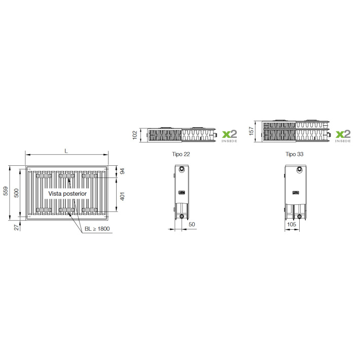 Radiadores para baja temperatura, KERMI PLAN-K PKO-TERADPLA01_03