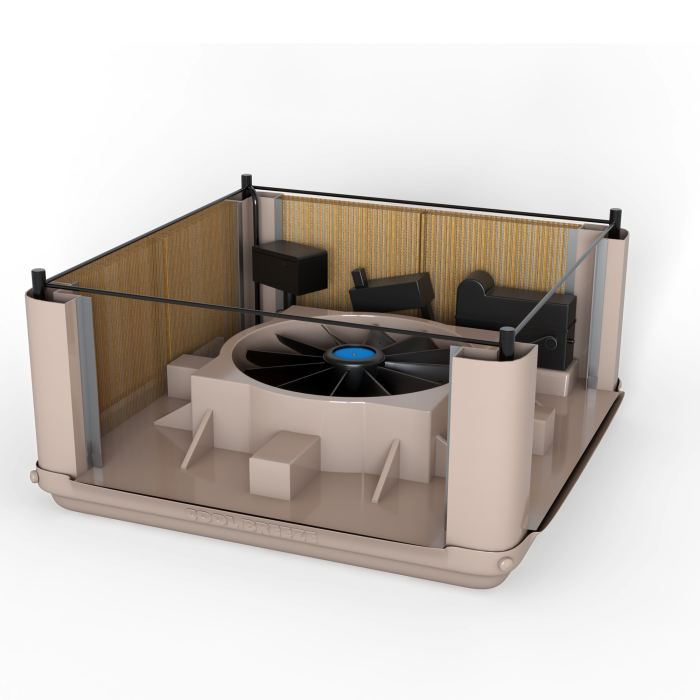 Bioclimatizador evaporativo profesional, con motor inverter TECNA COOLBREEZE-TEEVABRE02_06