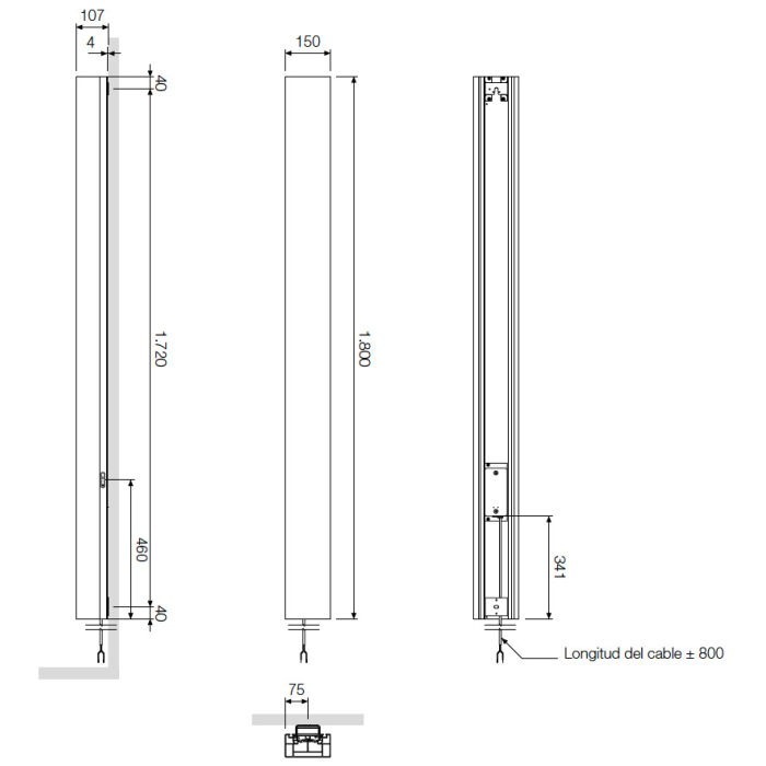 Radiadores eléctricos, VASCO BEAMS MONO ELÉCTRICO DRY-TERADBEE01_04