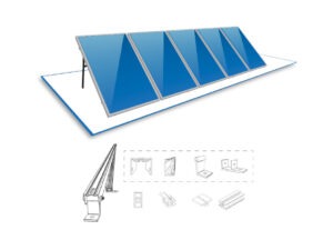 Estructura para módulos solares TERRAZA VERTICAL S/ TORNILLO-SOENETER01_01