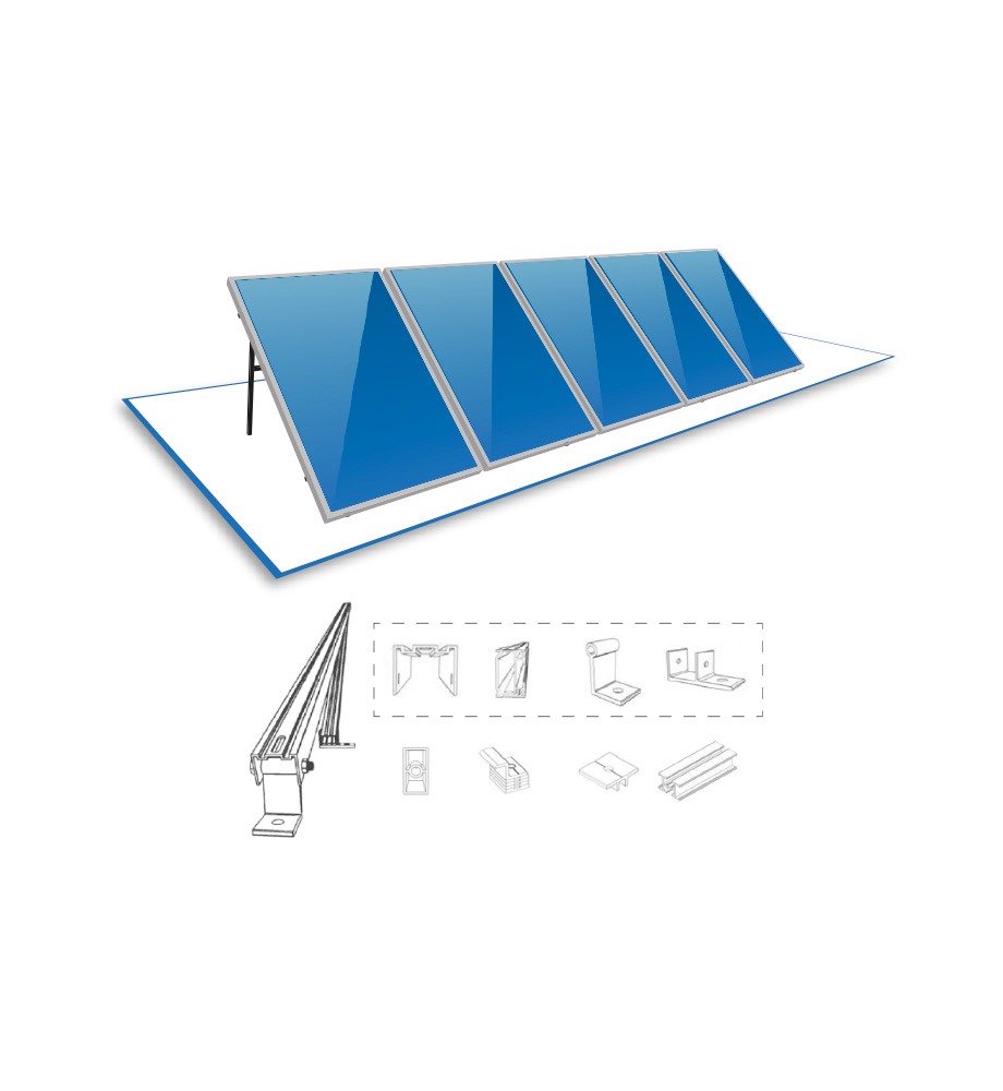 Estructura para módulos solares TERRAZA VERTICAL S/ TORNILLO-SOENETER01_01