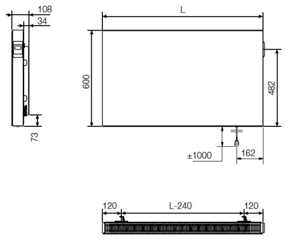 Radiadores eléctricos, VASCO E-PANEL HORIZONTAL ELÉCTRICO DRY-TERADEPA02_04