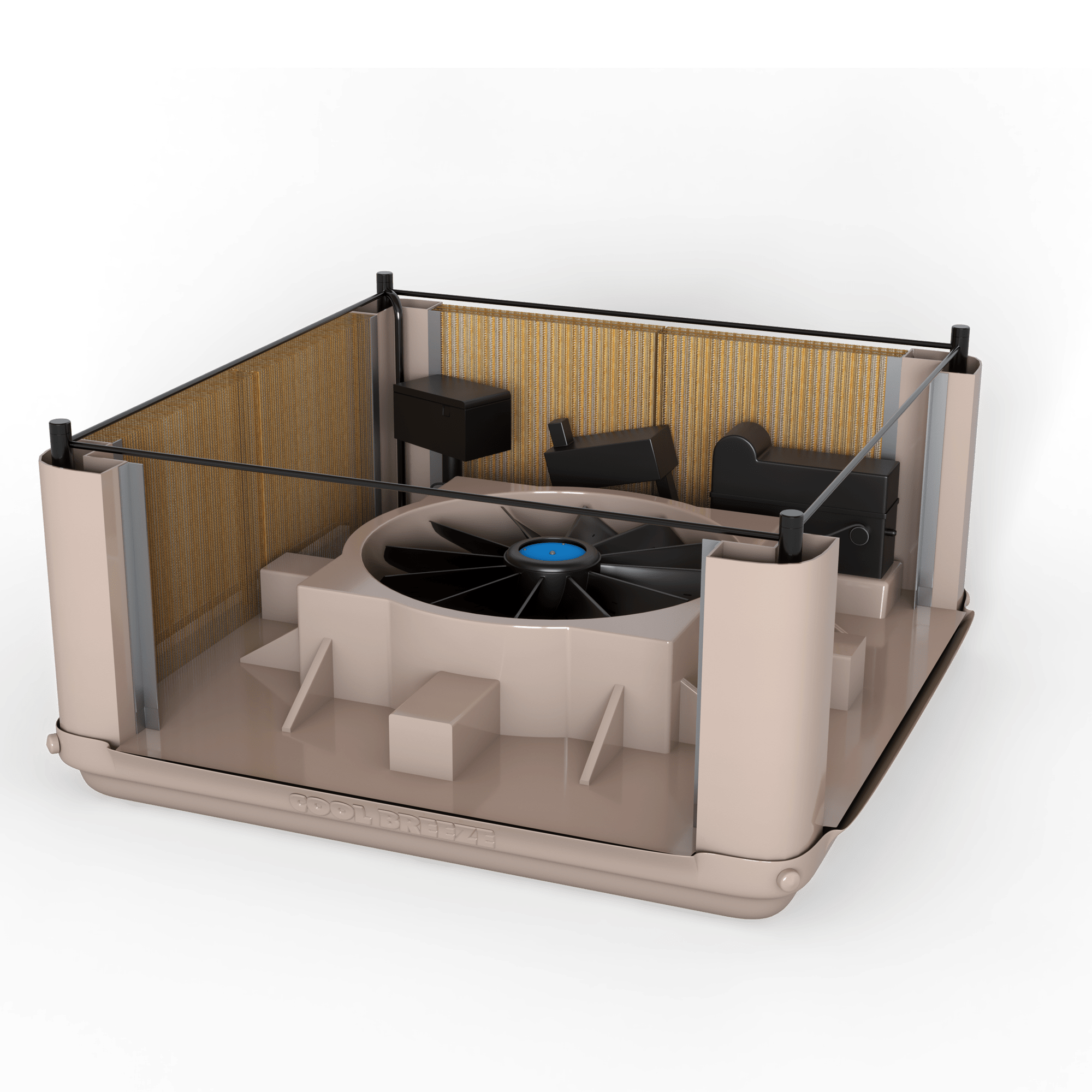 Bioclimatizador evaporativo profesional, con motor inverter TECNA COOLBREEZE-TEEVABRE02_06