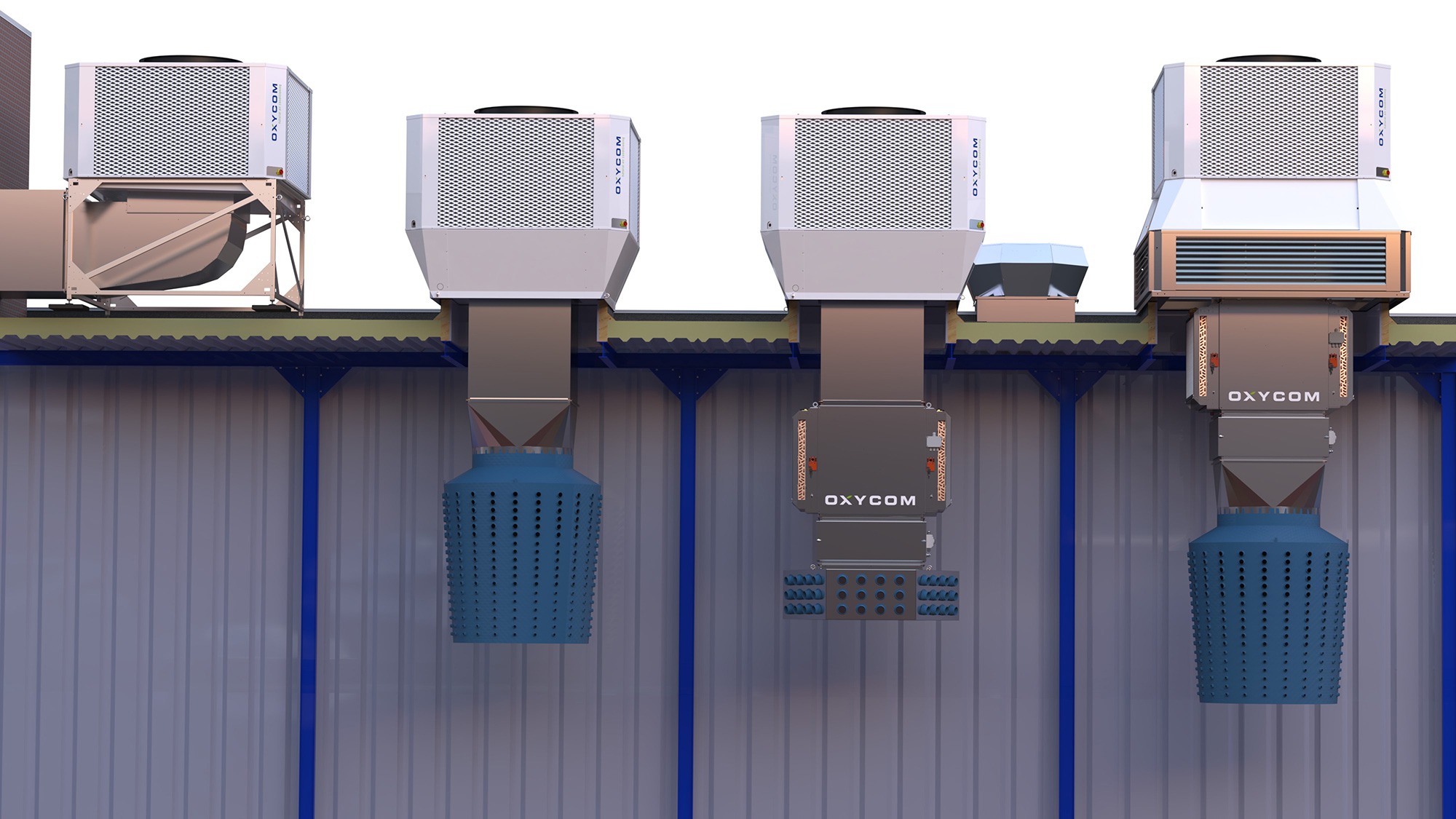 Climatizador Evaporativo profesional TECNA OXYCOM INTRCOOLL PLUS, enfriamiento directo / indirecto o de doble etapa-TEEVAOXY02_05