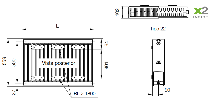 Radiadores para baja temperatura, KERMI LINE-K PLK-TERADLIN01_03