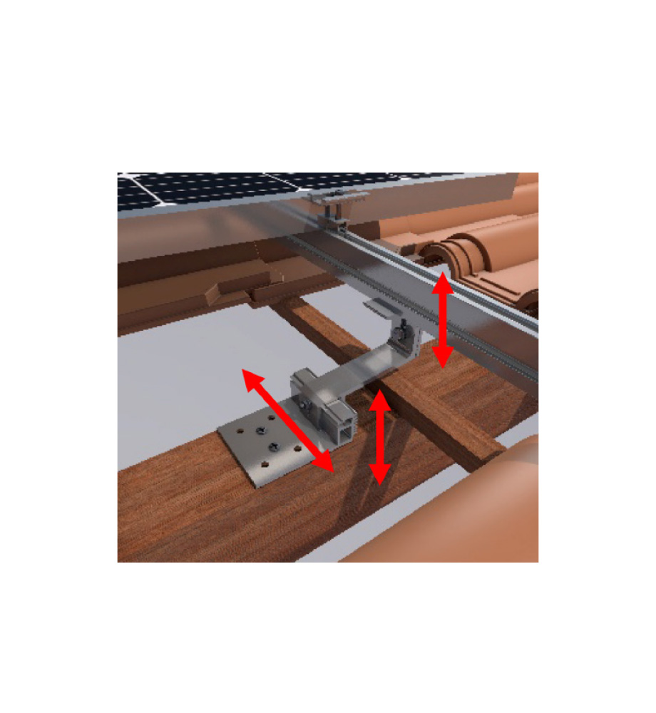 Estructura para módulos solares TECHO VERTICAL C/ GANCHO AJUSTABLE-SOENETEC02_02