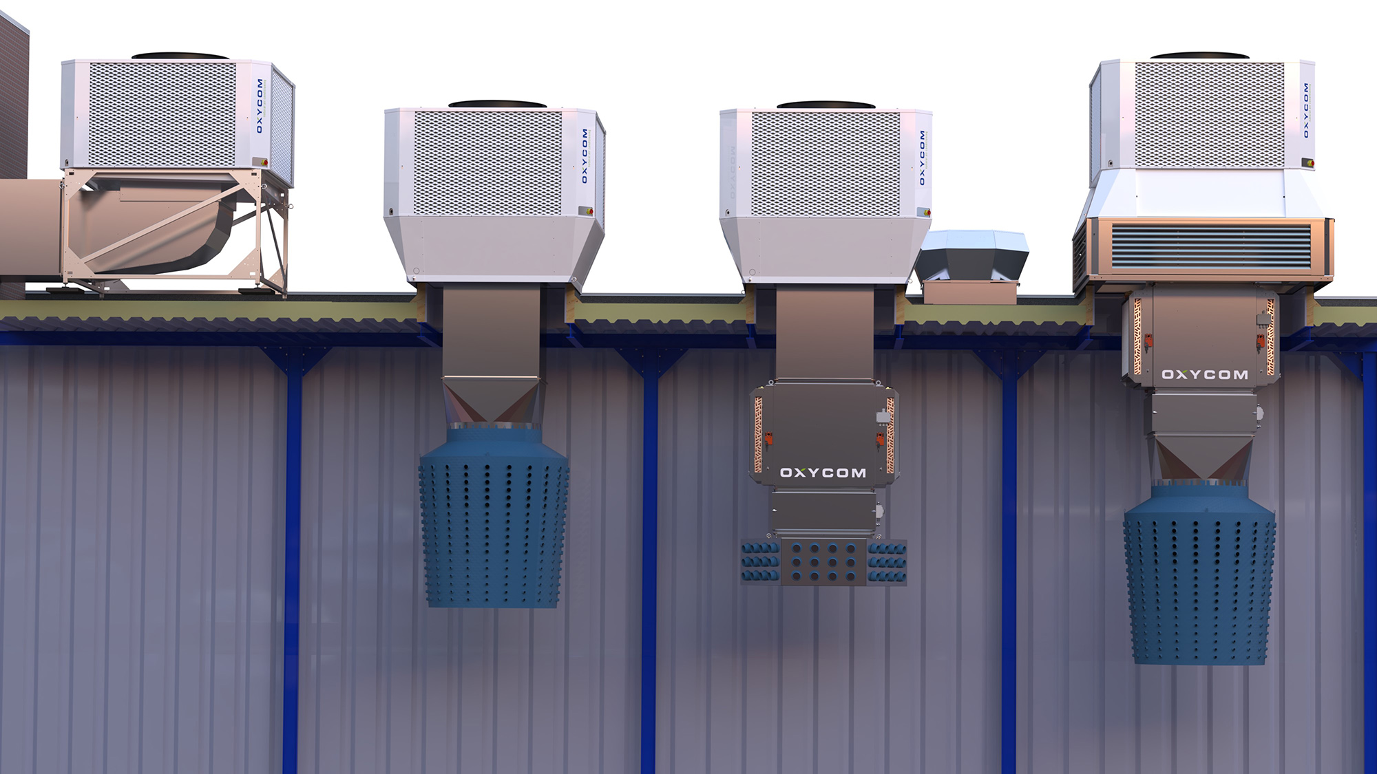 Climatizador Evaporativo profesional TECNA OXYCOM INTRCOOLL PLUS, enfriamiento directo / indirecto o de doble etapa-TEEVAOXY02_05