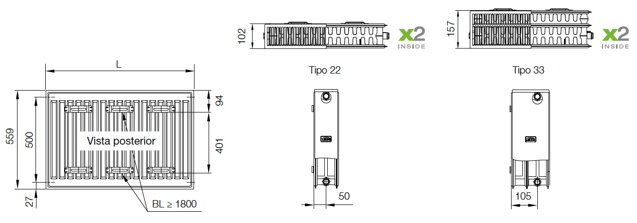 Radiadores para baja temperatura, KERMI PLAN-K PKO-TERADPLA01_03