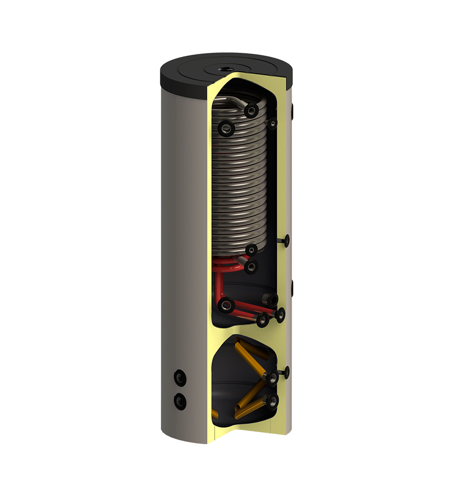 Acumulador en acero al carbono compacto combinado SOLIUS COMBIGENIO 390/570-SODEPCOM01_01