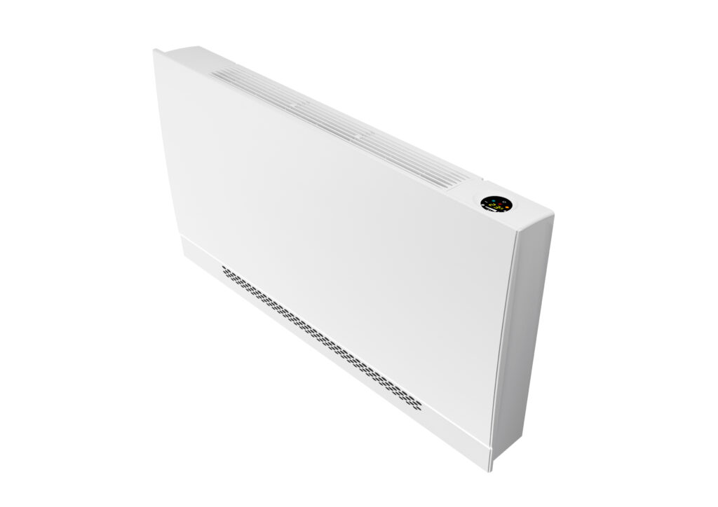 Fancoil  tipo mueble, a 2 tubos con motor inverter, SABIANA CARISMA WHISPER CFF-ECM, de baja silueta-TEFANWHI01_02