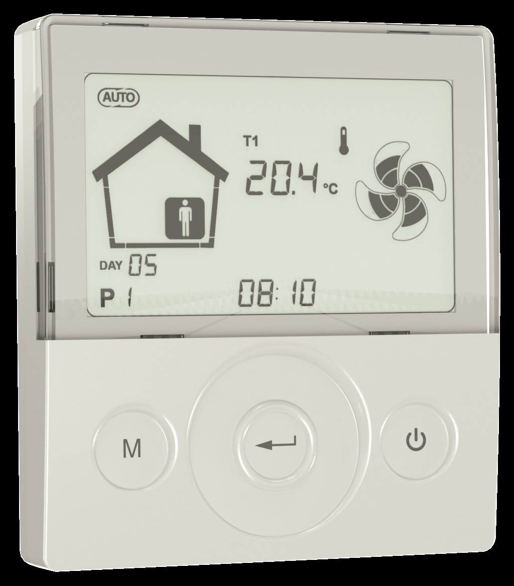 Control de pared con pantalla de cristal líquido TECNA SABIANA T-EP-4809022011_01