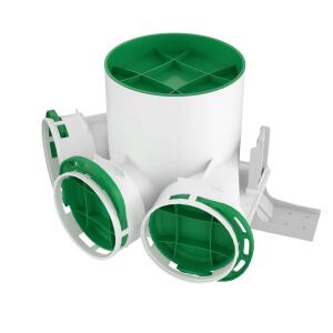 PLENUM FINAL DE IMPULSION/EXTRACCION PARA BOCAS CIRCULARES 3XØ75 - 1XØ125 MM