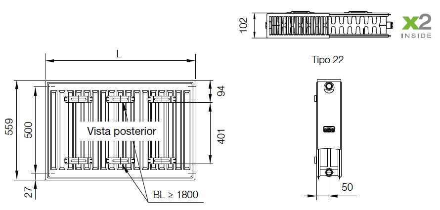 Radiadores para baja temperatura, KERMI LINE-K PLK-TERADLIN01_03