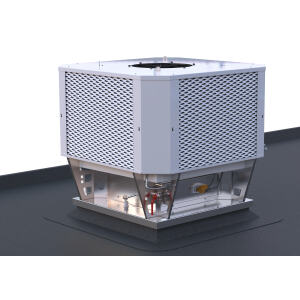 Climatizador Evaporativo profesional TECNA OXYCOM INTRACOOLL STD enfriamiento directo / indirecto o de doble etapa-TEEVAOXY01_01